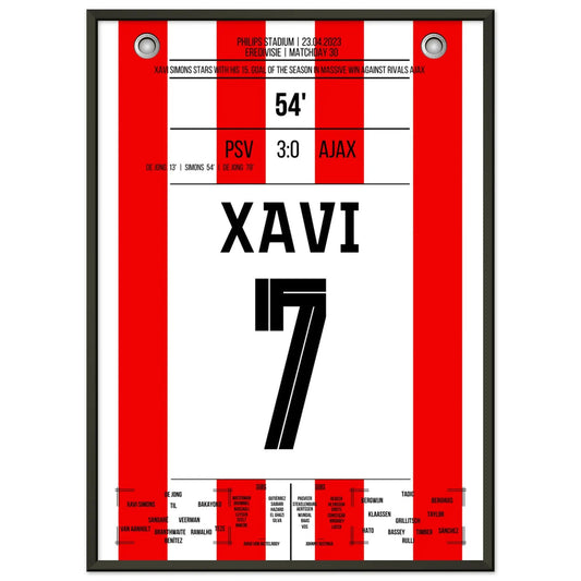 Xavi's goal clinches victory against Ajax in 2023.