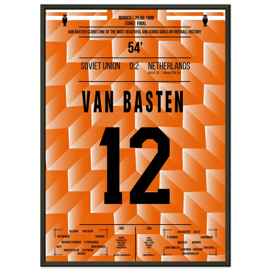 In the 1988 Euro final, Marco van Basten's unforgettable volley clinched victory for the Netherlands