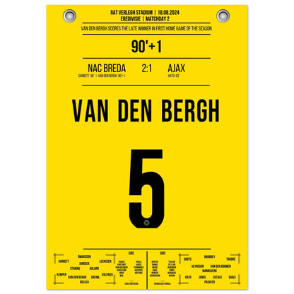 Van den Bergh Scores Late to Secure NAC Breda's Victory Against Ajax